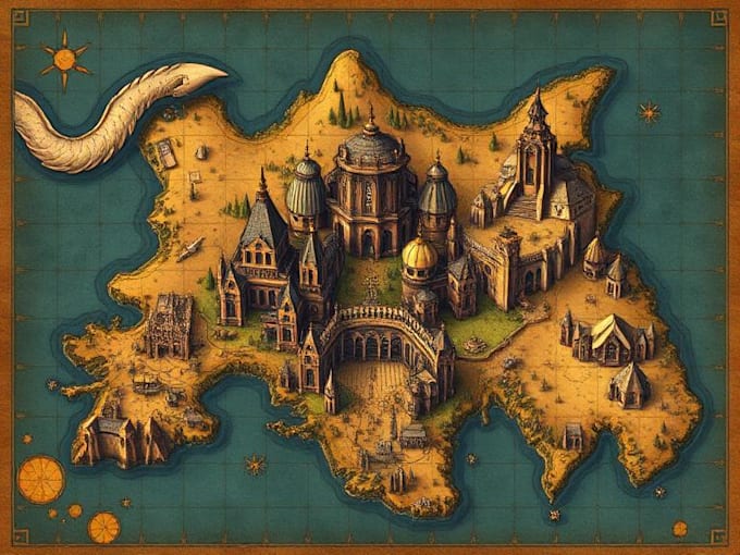 Turn your map into fantasy map by Nedaalhoun | Fiverr