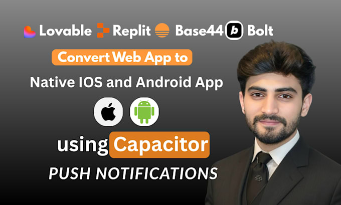convert your bubble lovable replit web app to android and ios using capacitor