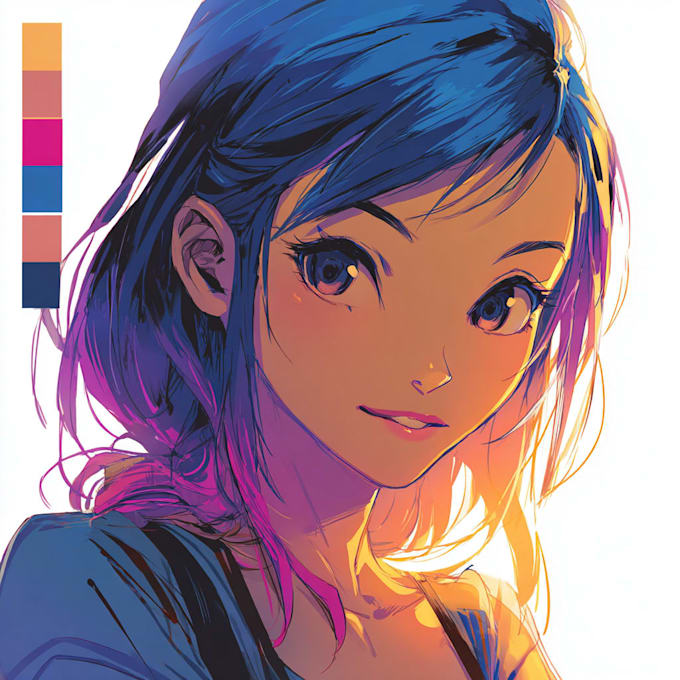 draw anime character illustration