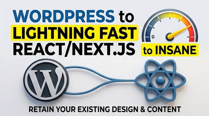 convert your wordpress website to a lightning fast react or next js site