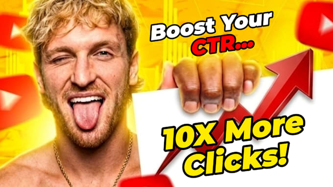 design high CTR eye catching youtube thumbnails