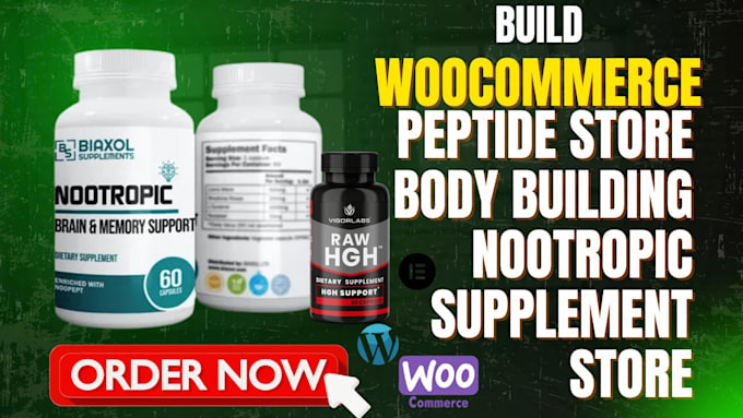 build a woocommerce peptide store for bodybuilding and nootropic supplements