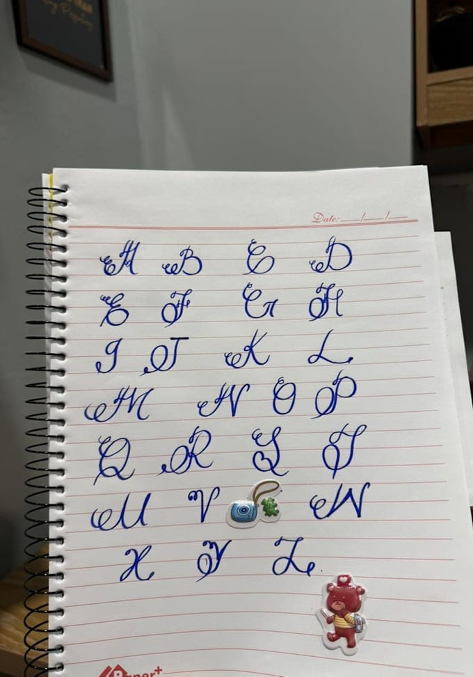 write a letters in floral writing