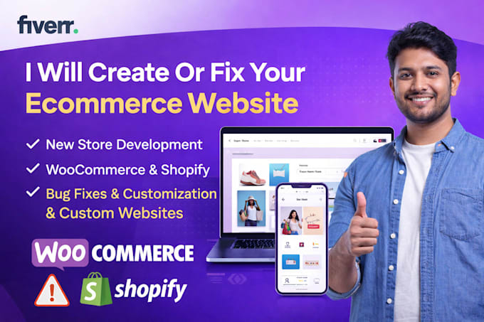 create or fix your ecommerce website professionally