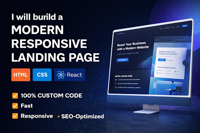 build a modern responsive landing page