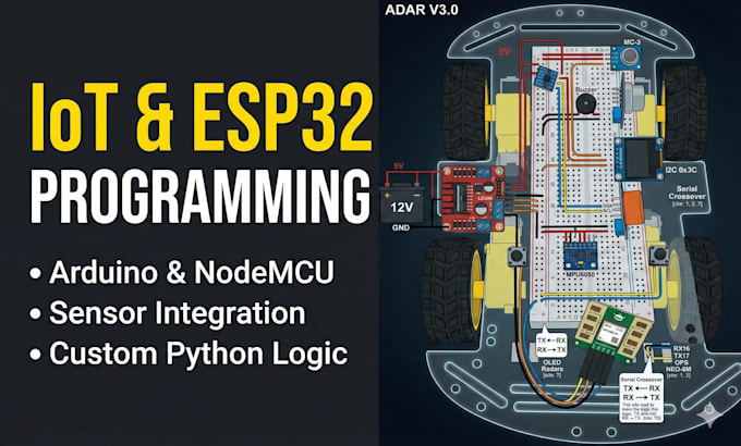write arduino, esp32, and nodemcu code for your iot projects