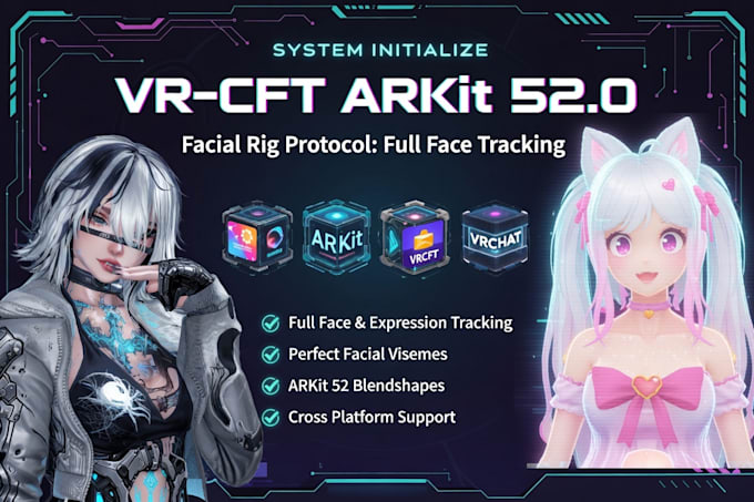 do furry vrchat avatar with face tracking, physbone toggles PC quest avatar