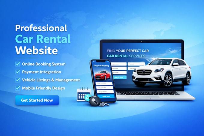 create a car rental website with online booking system