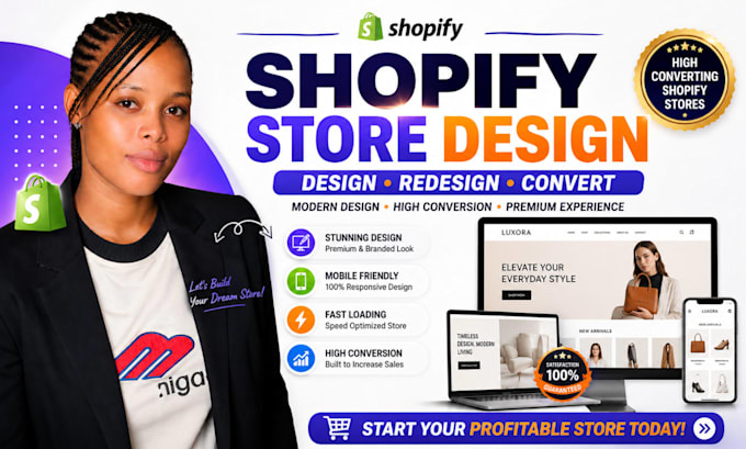 design or redesign shopify store for high conversion