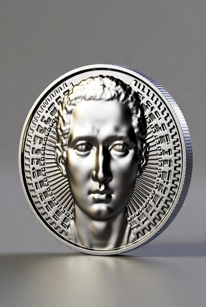 do 3d coin model bas relief coin laser engraving cnc 3d medallion 3d printing