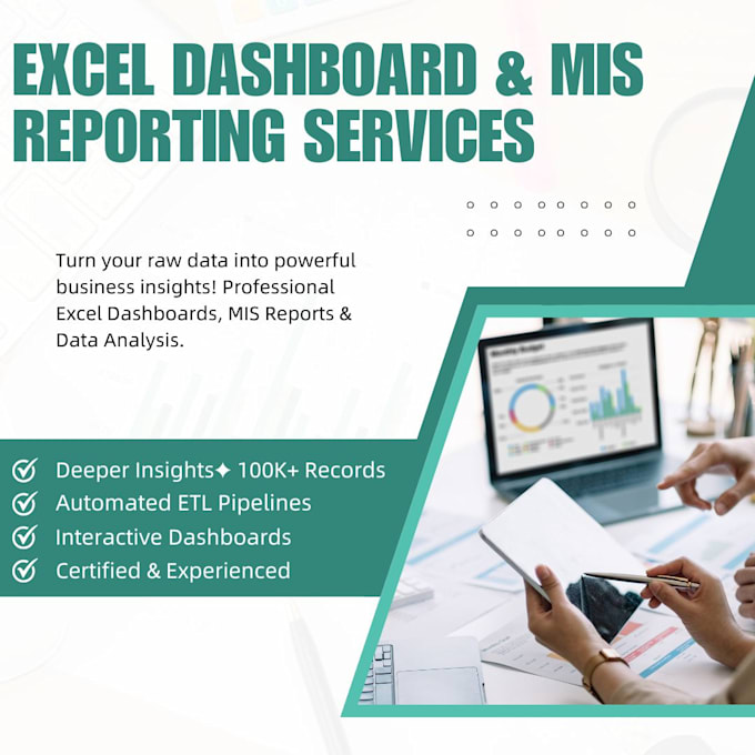 create excel dashboard and mis reports for your business data