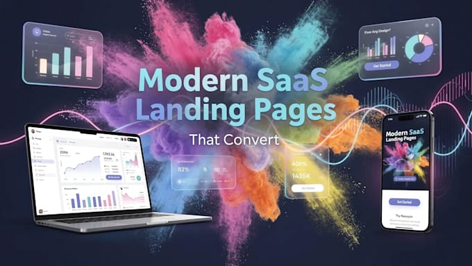 design a modern saas landing page that converts