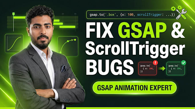fix gsap and scrolltrigger animation bugs fast