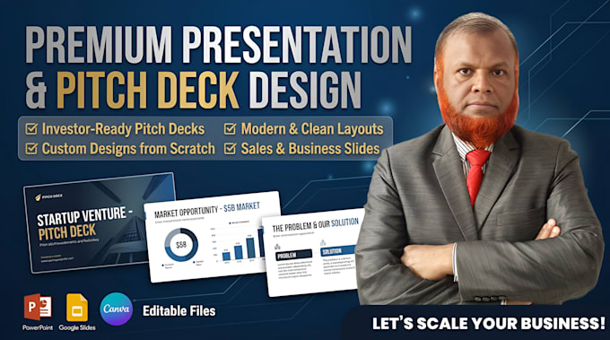 Design modern professional powerpoint presentation and pitch deck by ...