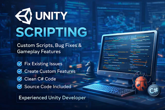 create custom unity gameplay systems and c sharp scripts