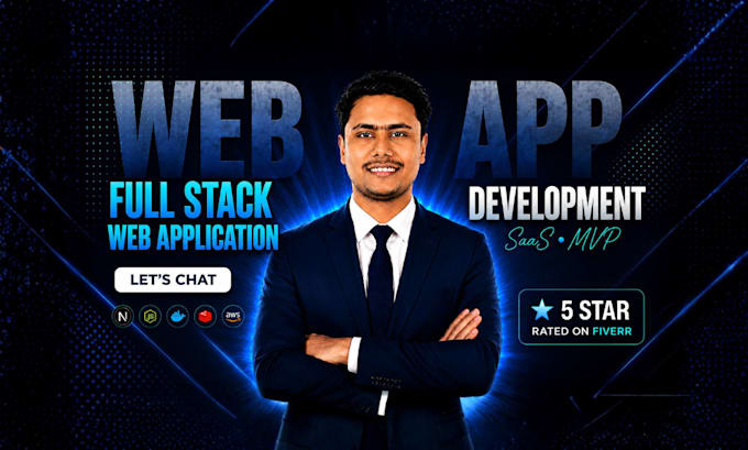 do full stack web application development, saas mvp software developer