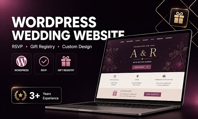 build a wordpress wedding website with rsvp and gift registry