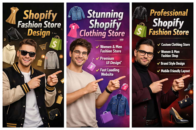 develop stunning women men shopify clothing store fashion store clothing website