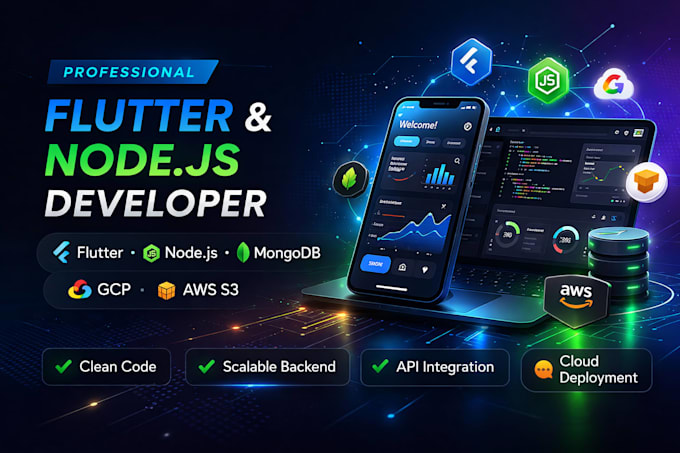 build android IOS app using flutter and nodejs