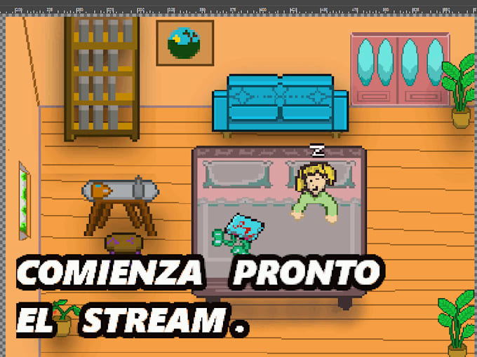 animated screens for your streams in pixel art