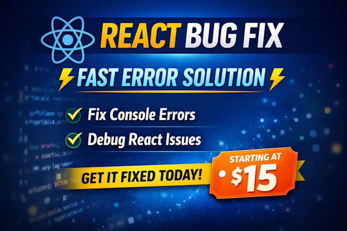 fix bugs, errors, and issues in your react js website