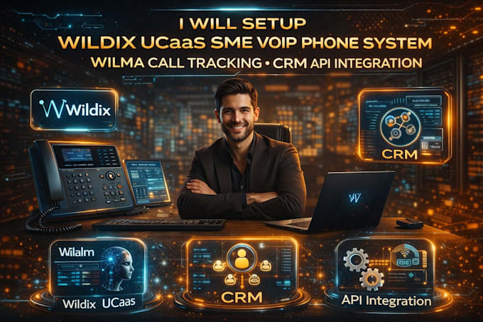setup wildix ucaas sme voip phone system wilma call tracking CRM API integration