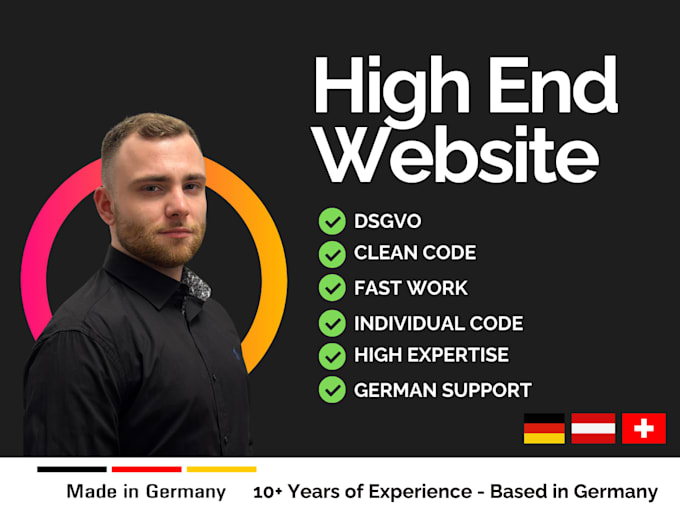develop a high end static landingpage with clean SEO code