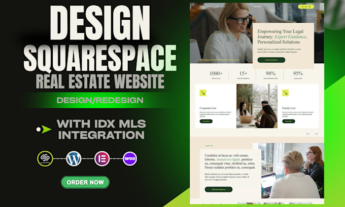 Design a squarespace real estate website with idx mls integration by ...