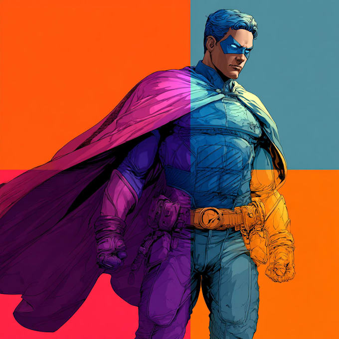 superhero character for comics