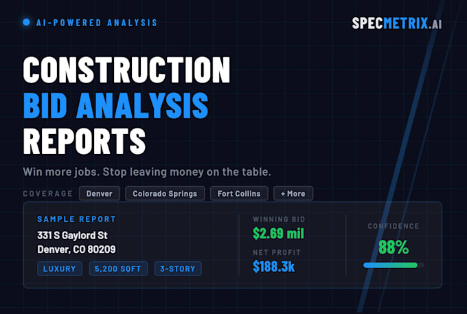 deliver an ai powered construction bid analysis report for colorado contractors
