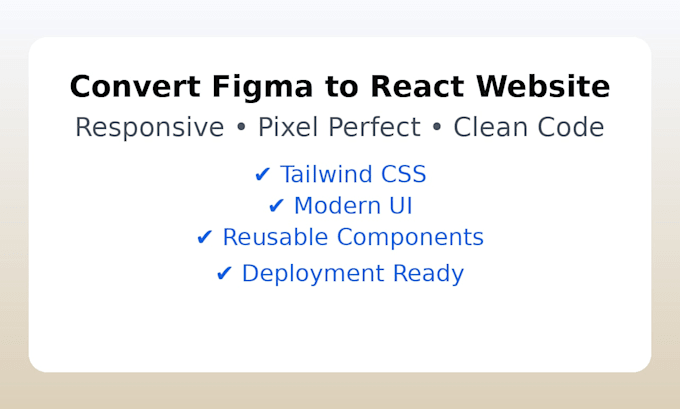 Convert figma to responsive react website using tailwind css by ...