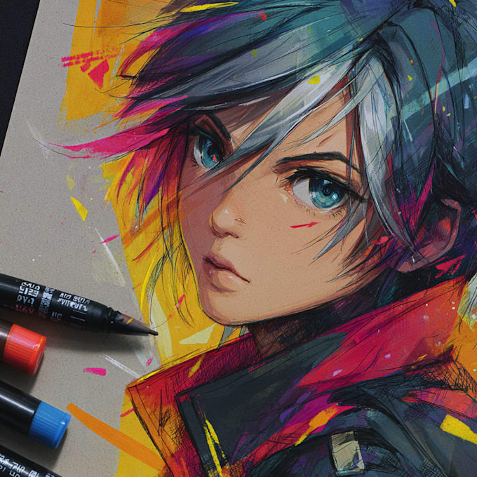 draw anime character illustration