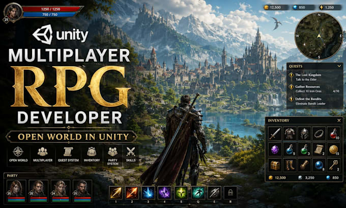 develop unity multiplayer open world games