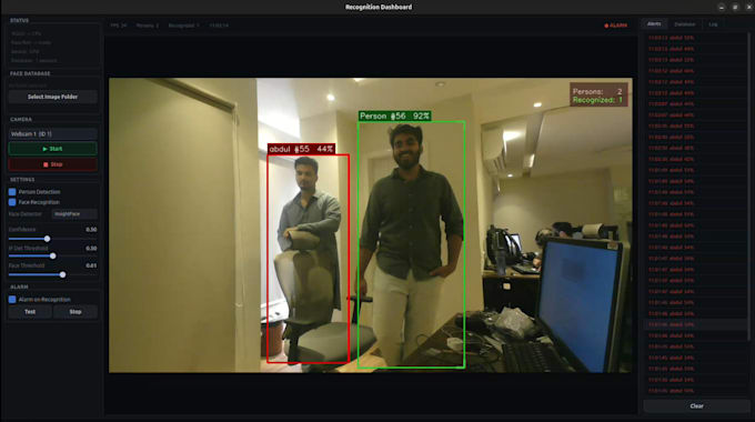 make face recognition yolo object detection ai app