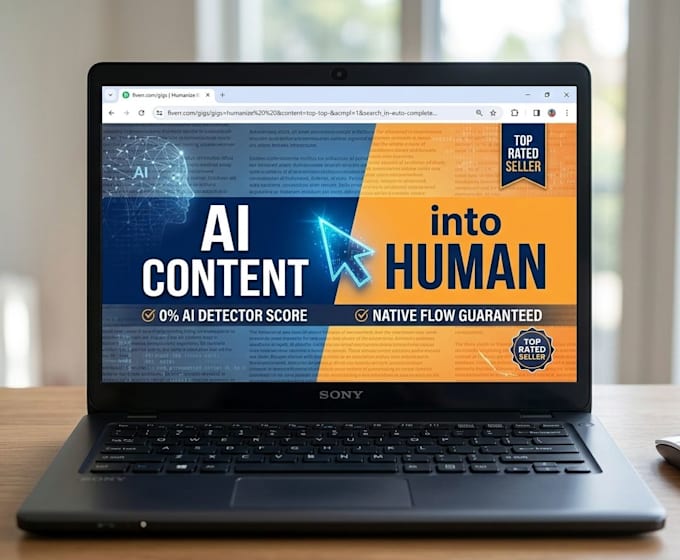 proofread,edit, ai content to human