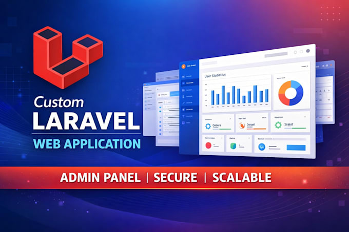 build custom laravel web application with admin panel