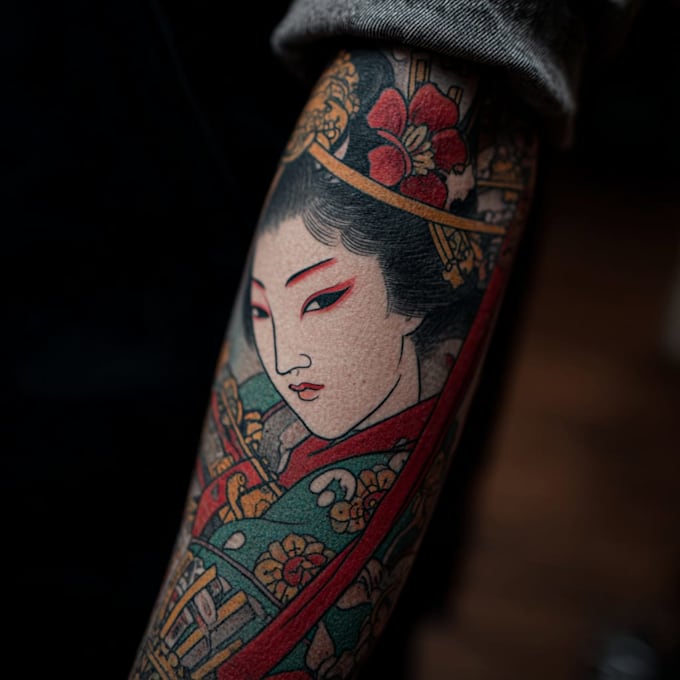 make a traditional japanese irezumi tattoo