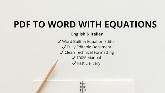 convert PDF to word with equations and formatting