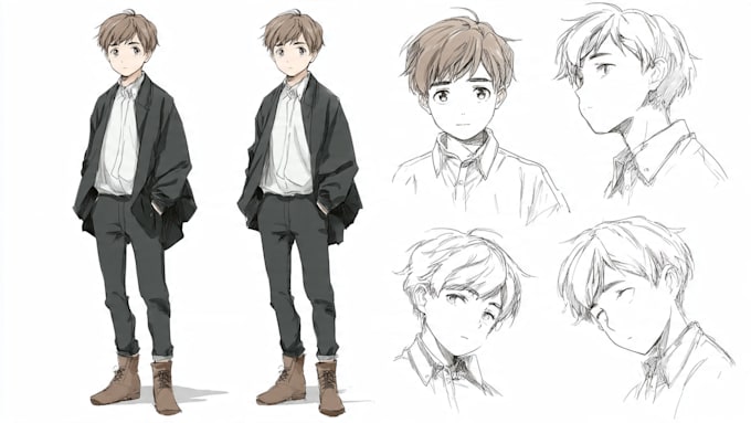 draw a character in manga style