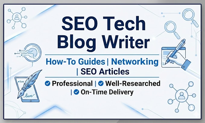 write SEO optimized tech how to blog articles and guides