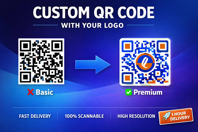 design a custom branded qr code with logo for your business