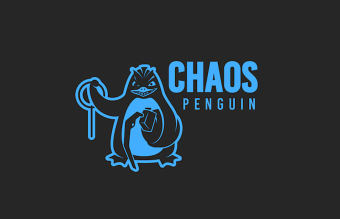 design modern chaos penguin logo
