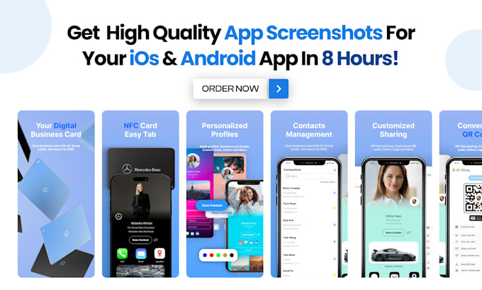 design amazing app screenshots for ios or android in 8 hrs