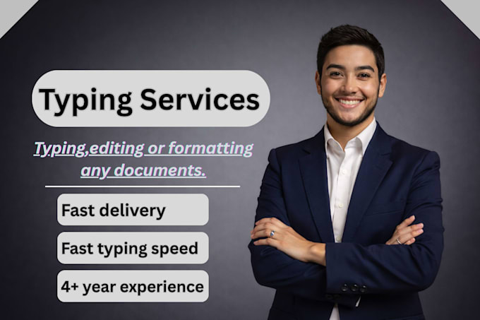 fast typing services, format ms word, rewrite scanned documents