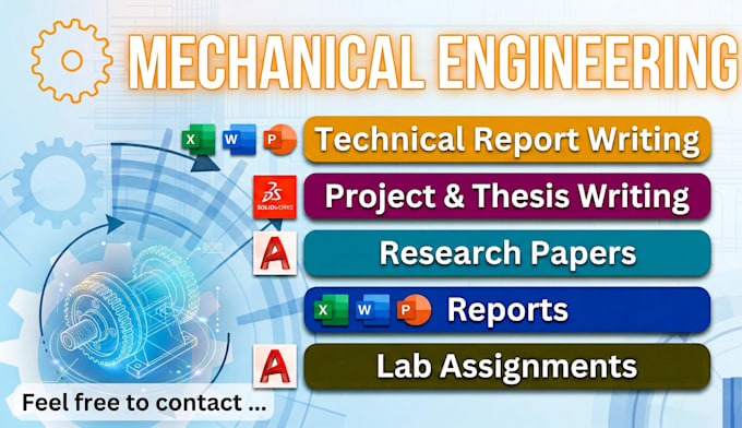 Do mechanical engineering technical report writing and projects by ...