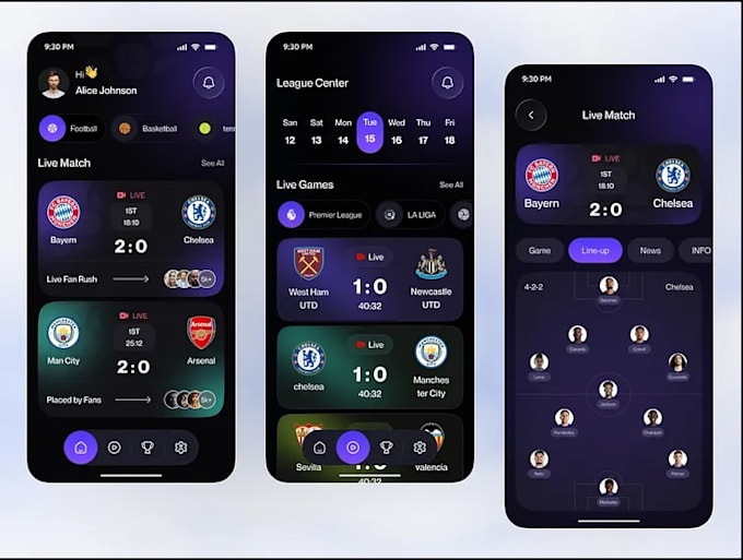 create a cricket fantasy league app with live match updates
