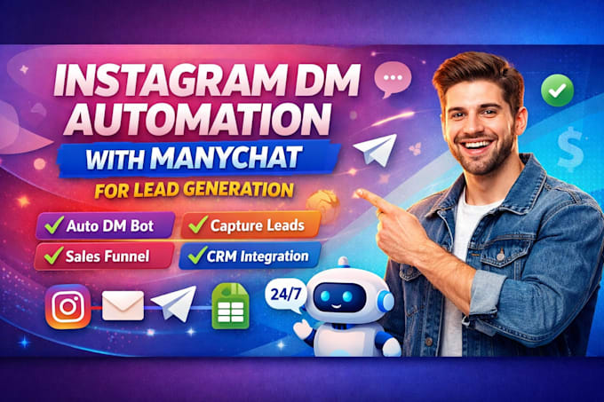 Set up instagram dm automation with manychat for lead generation by ...