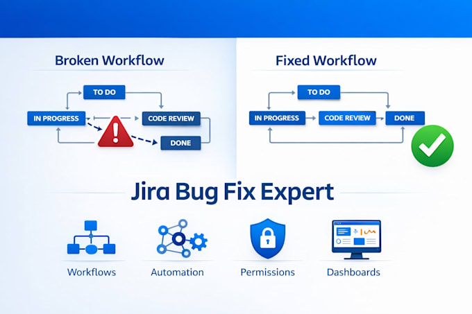provide fix jira bugs errors and configuration issues fast