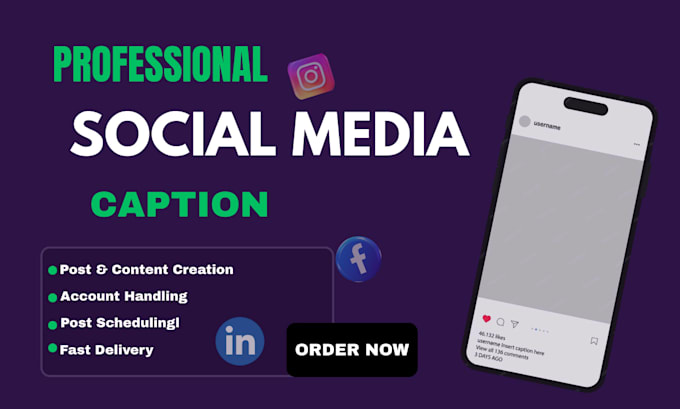Write engaging social media caption for your business by Ecom_ajayi0002 ...
