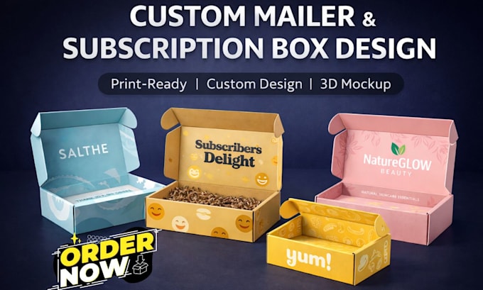 design a custom mailer box subscription box design packaging box